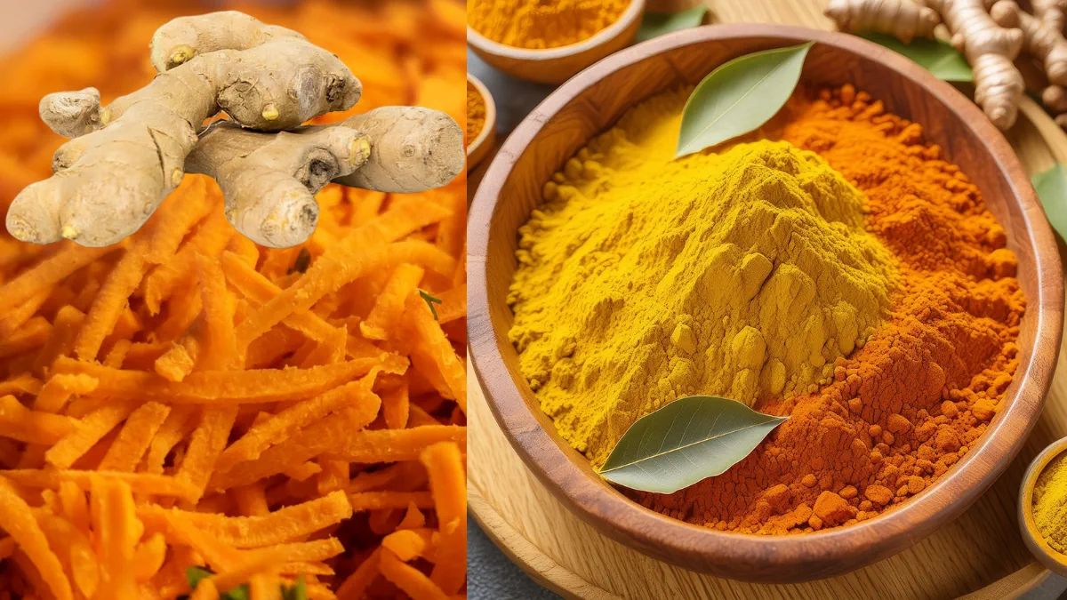 Grillpfannkuchen mit asiatischer Gemüsefüllung - Kurkuma und Karotten